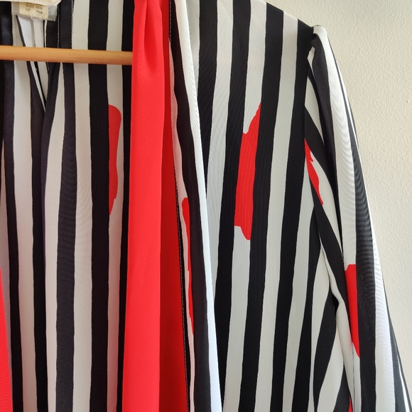 VINTAGE SALLY BROWNE|| VERTICAL STRIPED OVERSHIRT/ SHRUG SIZE 12 - Picture 4 of 15